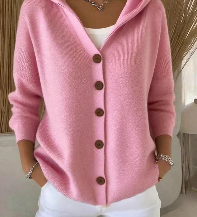 Felicia - Cardigan moderno con capucha