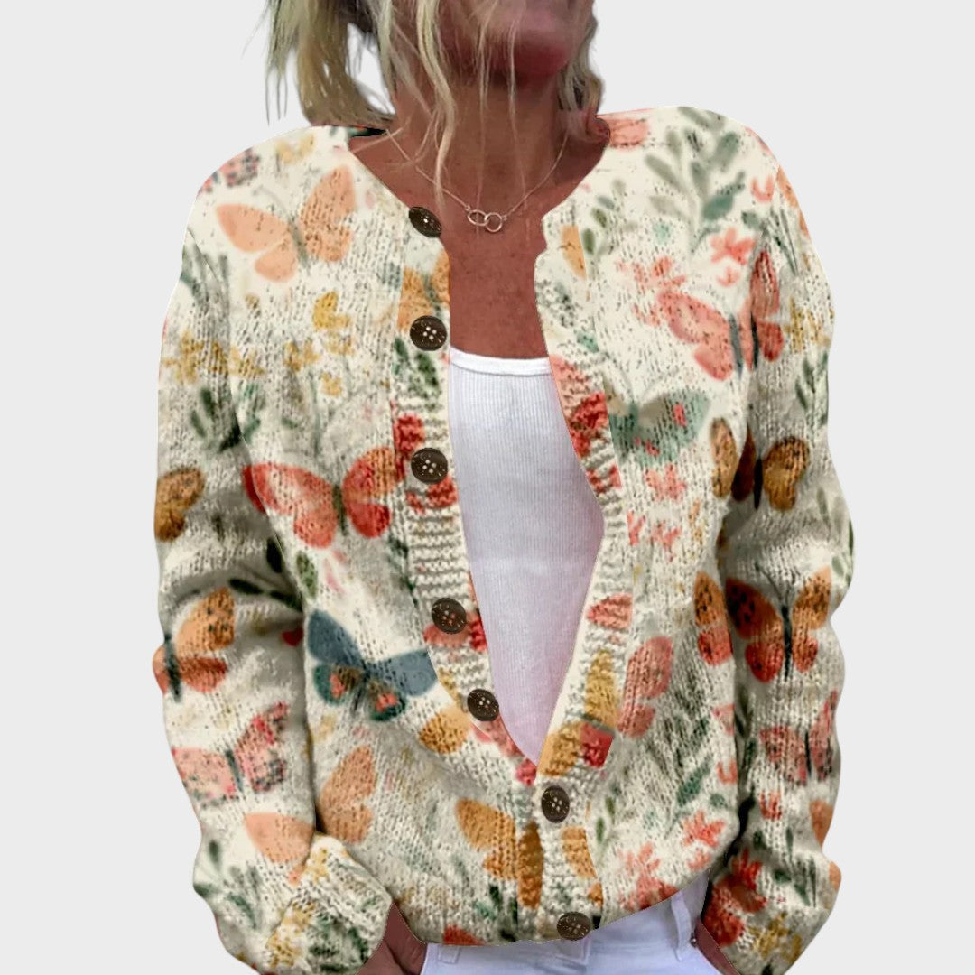 Carolina - Cardigan Floral Otoñal