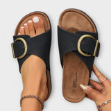 Margarita - Sandalias de corcho para mujer con diseño de hebilla
