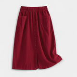 Falda Midi con Lavado Elegante