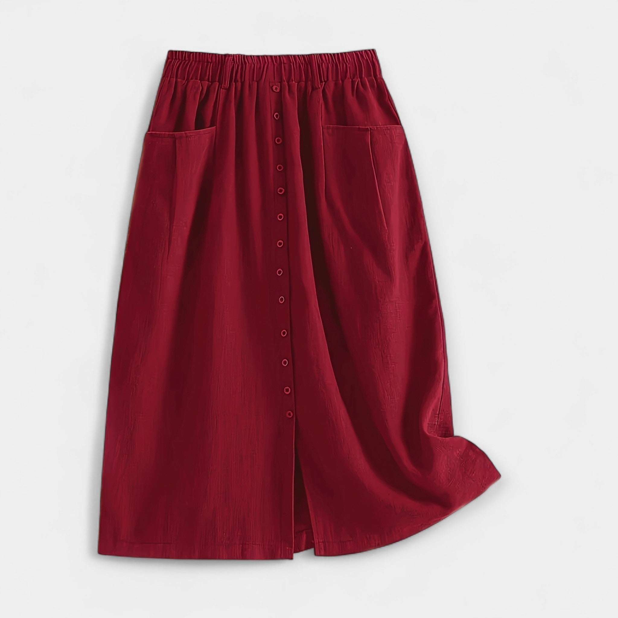 Falda Midi con Lavado Elegante