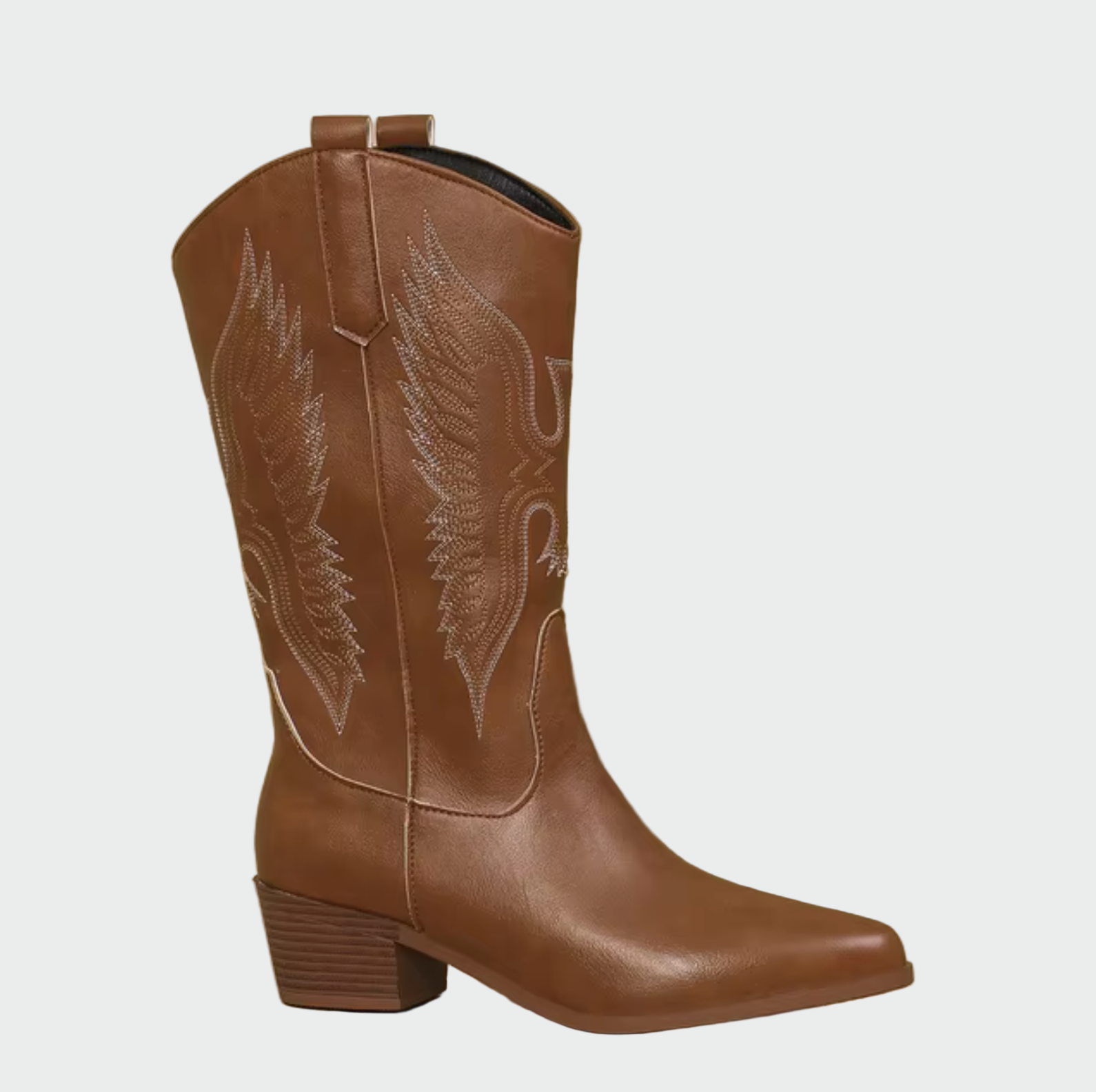 Botas de cowboy occidentales de piel para mujer