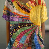 María - Camisa Patchwork Rayos de Sol