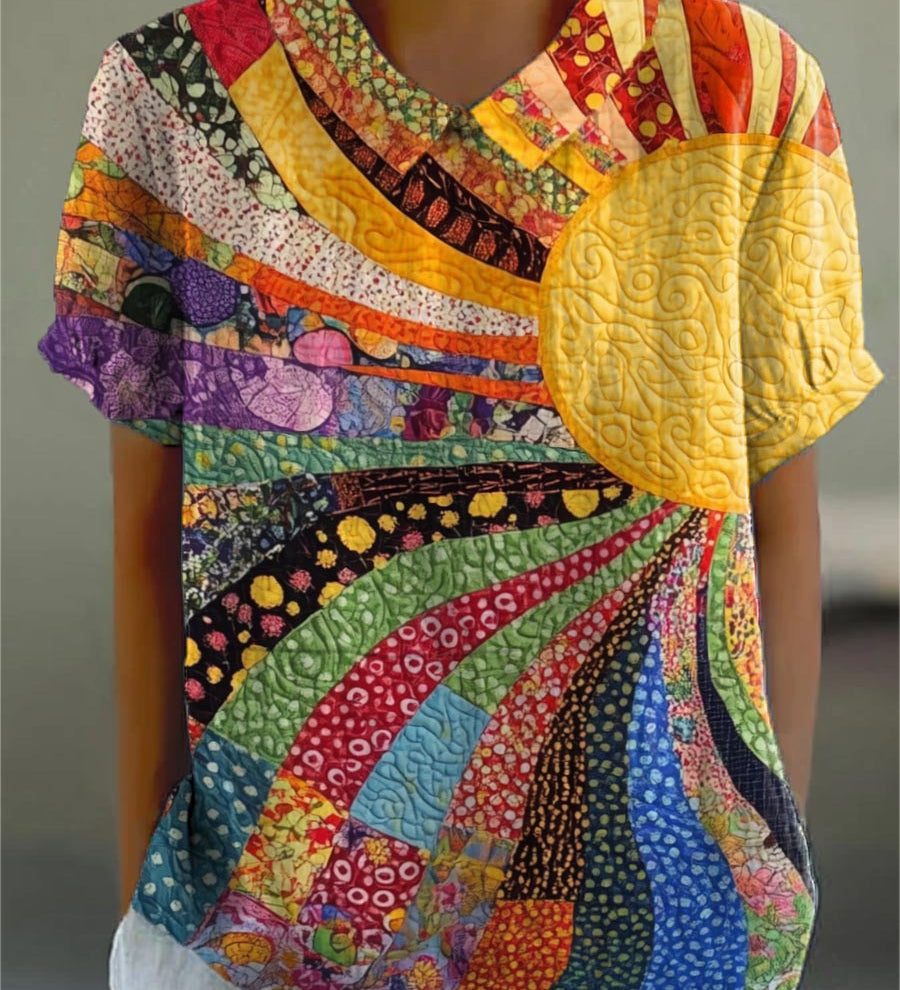 María - Camisa Patchwork Rayos de Sol