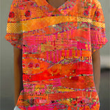 Isabel - Blusa con Estampado Abstracto