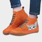 Kitty - Botas de cuero para las amantes de los gatos