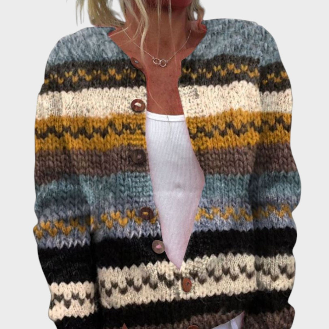 Eva - Cardigan Floral de Otoño