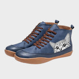 Kitty - Botas de cuero para las amantes de los gatos