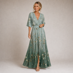 Alma - Vestido Largo Elegante con Estampado Floral