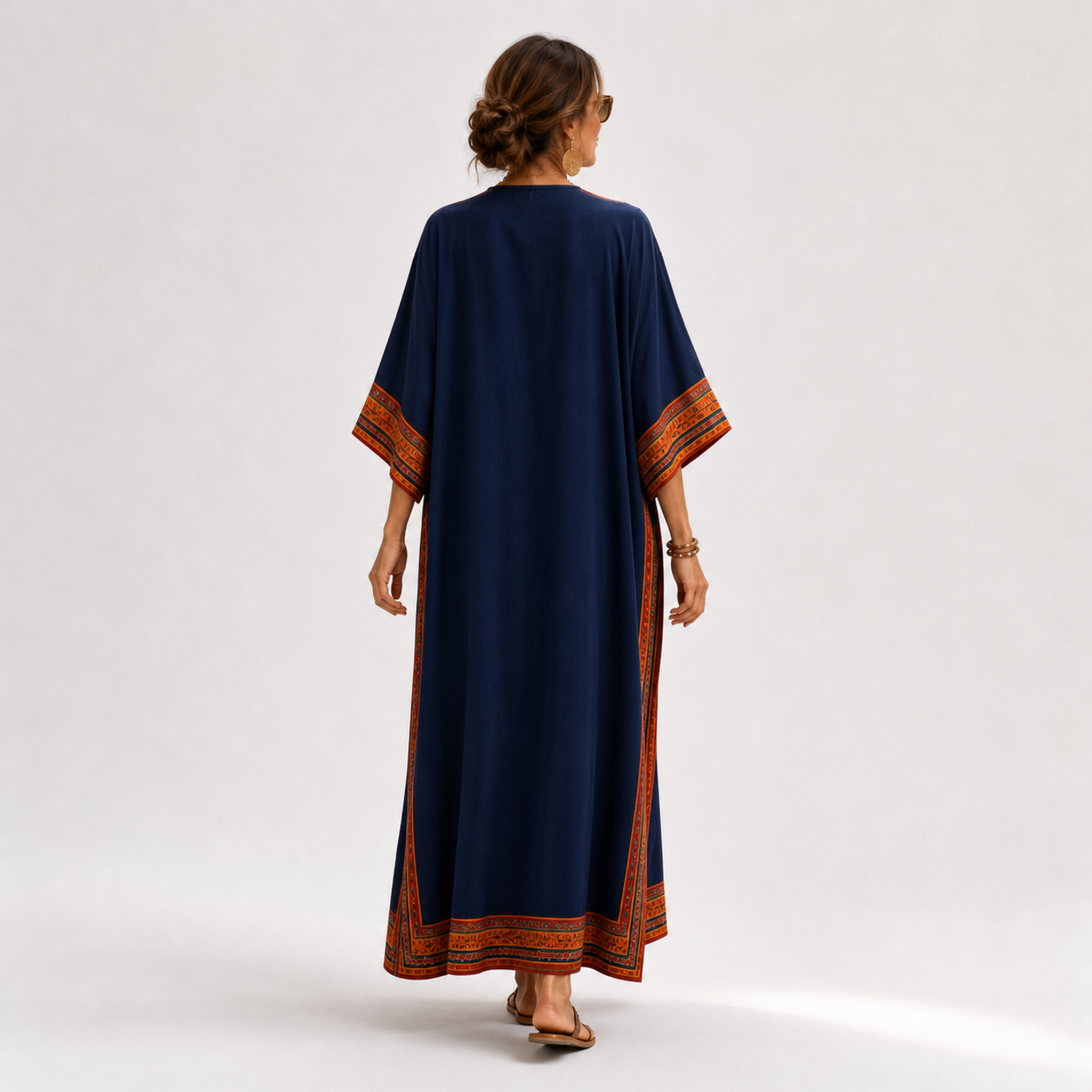 Caftán Samira Azul Étnico