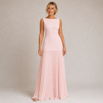 Celeste - Vestido Maxi Plisado Elegante