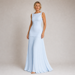 Celeste - Vestido Maxi Plisado Elegante