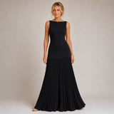 Celeste - Vestido Maxi Plisado Elegante