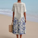 Rosalinda - Vestido con Estampado de Porcelana