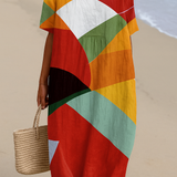 Daniela - Vestido Colorido en Patchwork Elegante