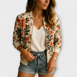 Andrea - Casaco bomber elegante floral