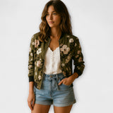 Andrea - Casaco bomber elegante floral