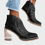 Botas de cuero bordadas para Valentina