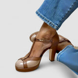 Criselina - Sandalias de tacón alto elegantes y confortables