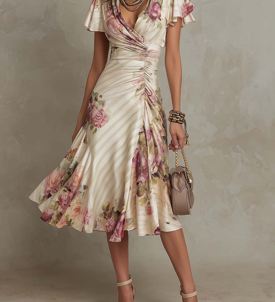 Aida - Elegante vestido midi de satén
