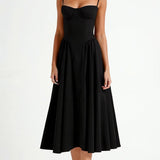 Odette - Vestido midi con corpete estructurado