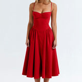 Odette - Vestido midi con corpete estructurado