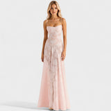 Verónica - Vestido maxi de encaje floral