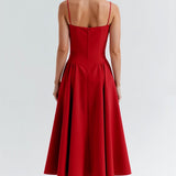 Odette - Vestido midi con corpete estructurado