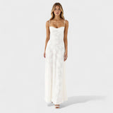 Verónica - Vestido maxi de encaje floral