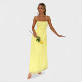 Flóssia - Vestido maxi amarillo