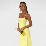Flóssia - Vestido maxi amarillo