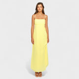 Flóssia - Vestido maxi amarillo