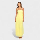Flóssia - Vestido maxi amarillo