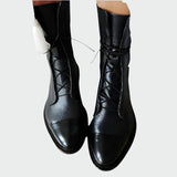 Botas ortopédicas de cuero para la mujer moderna y elegante
