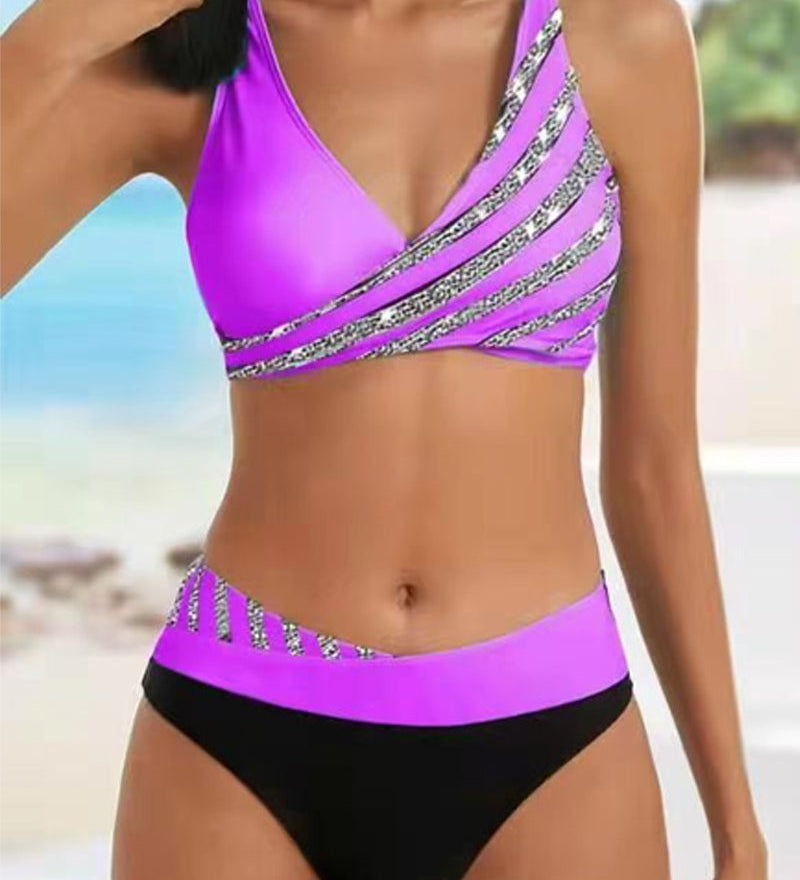 Estela - Bikini Estampado en Tonos Cálidos con Copas Moldeadas