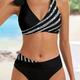 Estela - Bikini Estampado en Tonos Cálidos con Copas Moldeadas