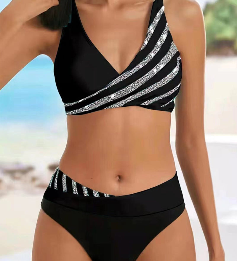 Estela - Bikini Estampado en Tonos Cálidos con Copas Moldeadas