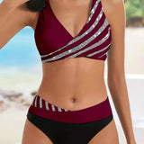 Estela - Bikini Estampado en Tonos Cálidos con Copas Moldeadas