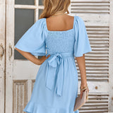 Clara - Elegante Vestido Midi en Azul Claro