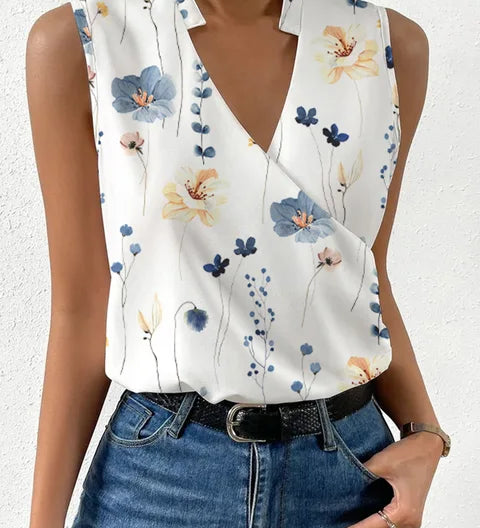 Saleta - Top suave con escote en V