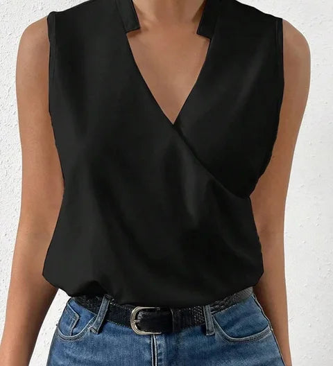 Saleta - Top suave con escote en V