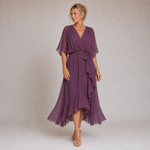 Mónica - Vestido de Chiffon con Escote en V
