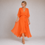 Mónica - Vestido de Chiffon con Escote en V