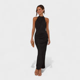 Camila - Vestido largo con pliegues