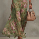 Ana - Vestido maxi plisado elegante