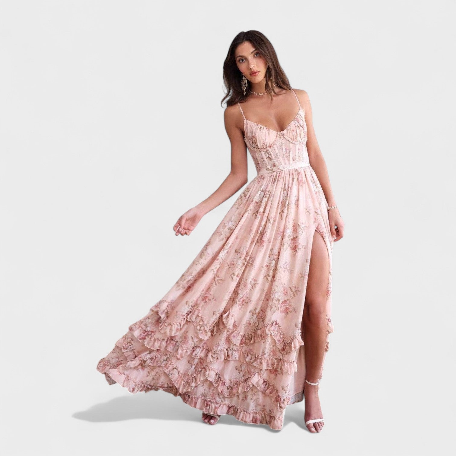 Florencia - Vestido largo bohemio con abertura elegante