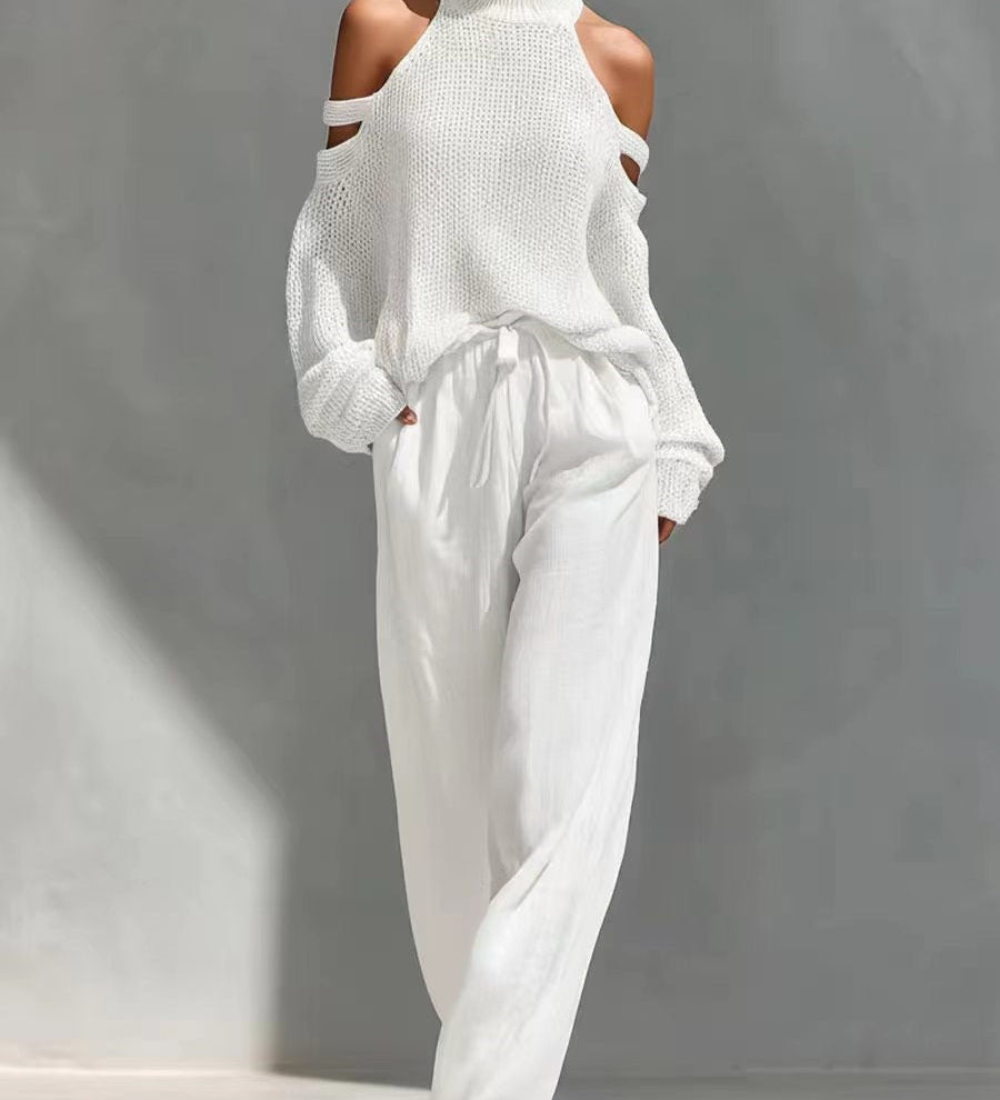 Sara - Conjunto moderno de malla y lino