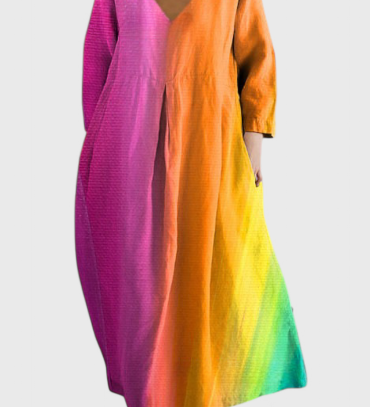Ana - Vestido Fluido con Estampado Elegante
