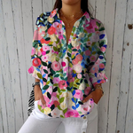 Silvia - Blusa Floral Pintada a Mano