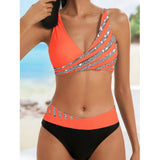 Lía - Vestido de Playa Halter Estampado Melange con Escote Favorecedor